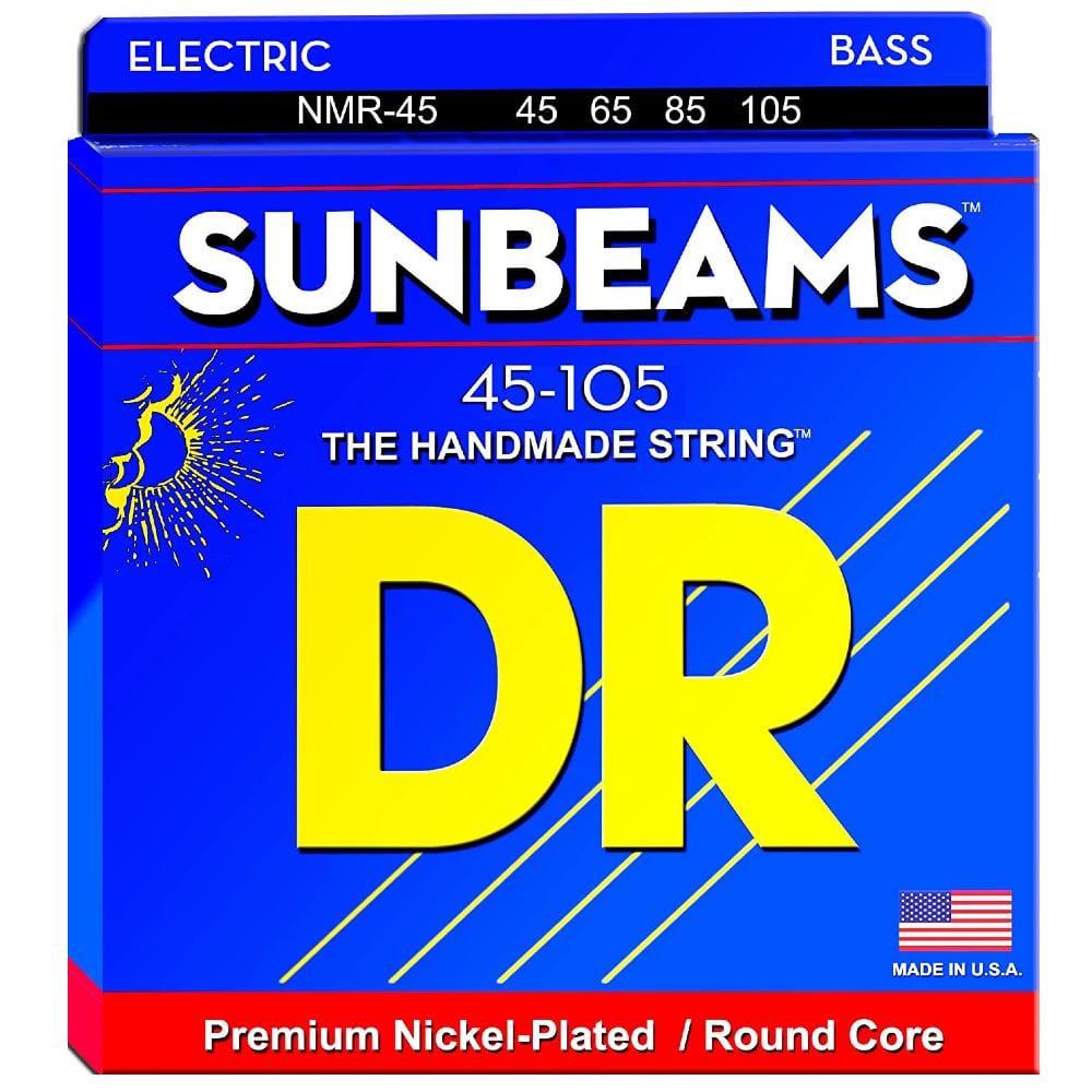 dr bass guitar strings dr string nmr-45 sunbeams medium 4 string bass guitar strings set - 45-105