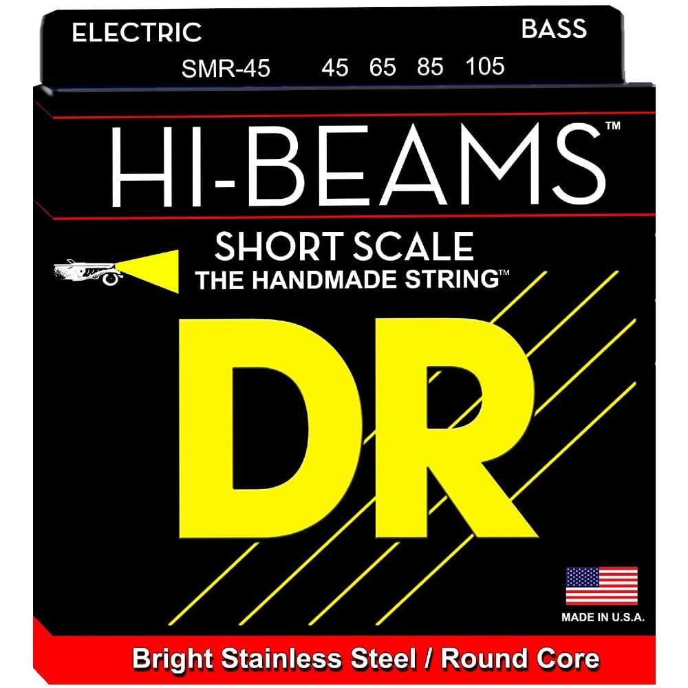 dr bass guitar strings dr strings smr45 short scale medium 4 string bass guitar string set - 45-105