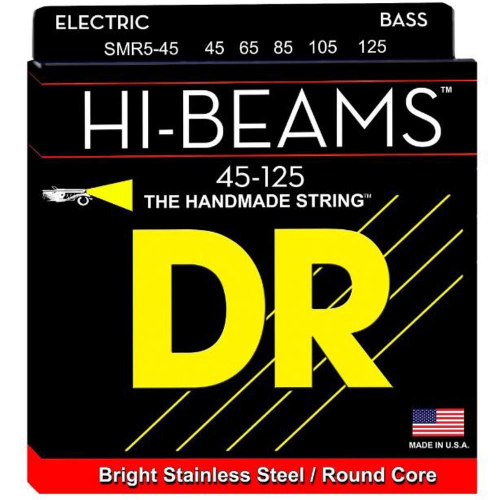 DR Bass Guitar Strings DR Strings SMR545 Short Scale Medium 5 String Bass Guitar String Set - 45-125