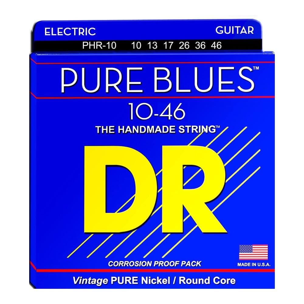 dr electric guitar strings 10-46 medium dr strings pure blues nickel electric guitar strings