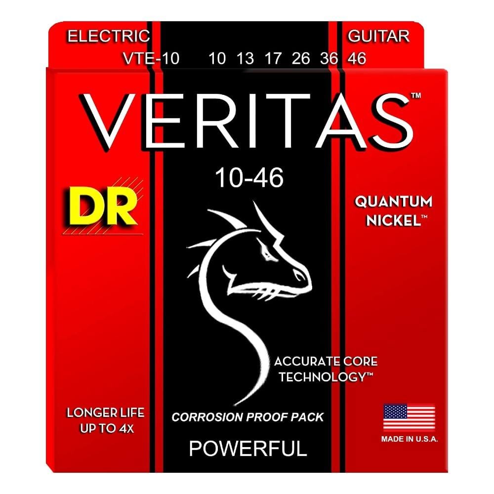 dr electric guitar strings 10-46 medium dr strings veritas coated core technique electric guitar strings