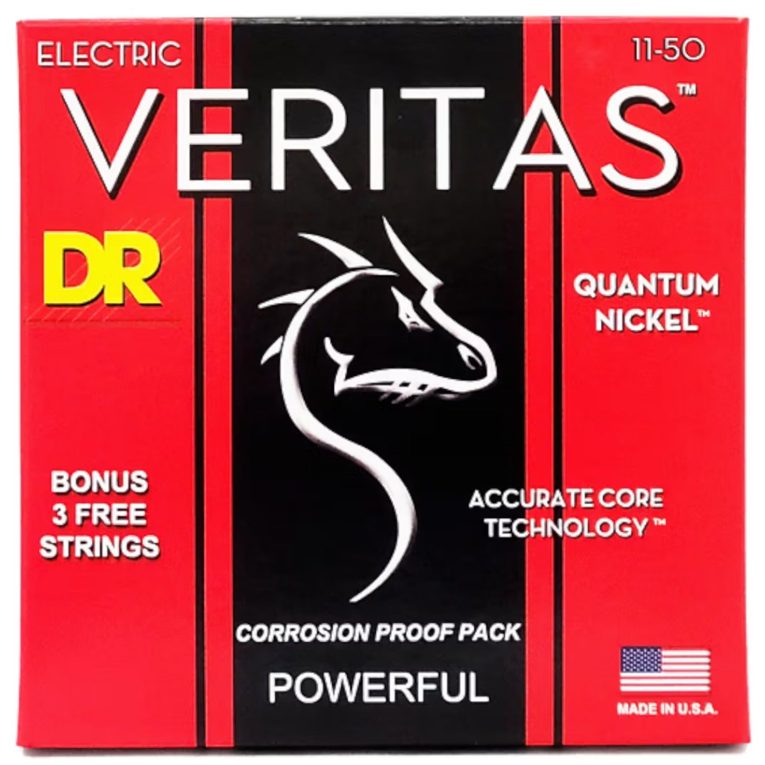 DR Electric Guitar Strings DR String VTE-11 Veritas Heavy Electric Guitar Strings Set - .011-.050