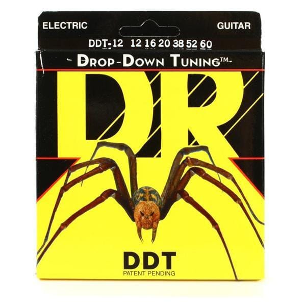 dr electric guitar strings dr strings ddt-12 drop-down tuning nickel plated steel electric guitar strings - extra heavy - 12 - 60
