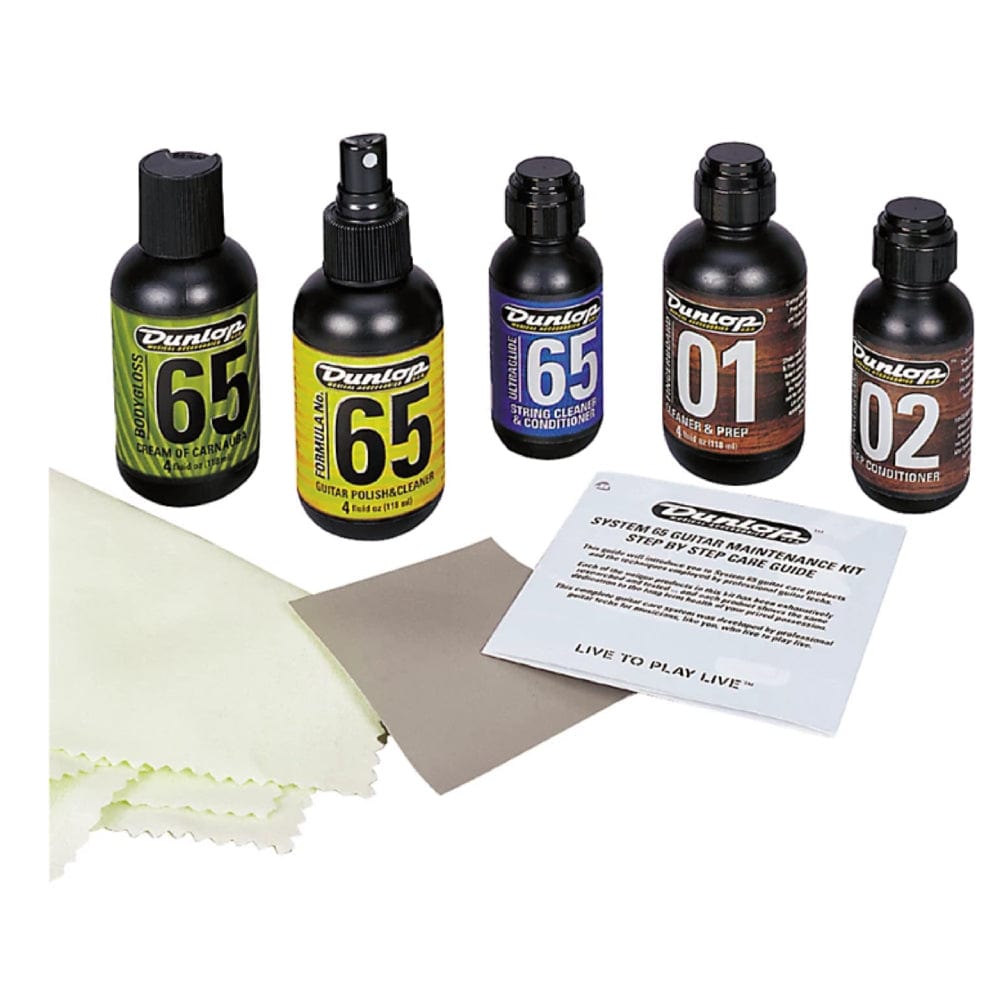 dunlop cleaners and conditioners dunlop 6500 system 65 guitar maintenace kit