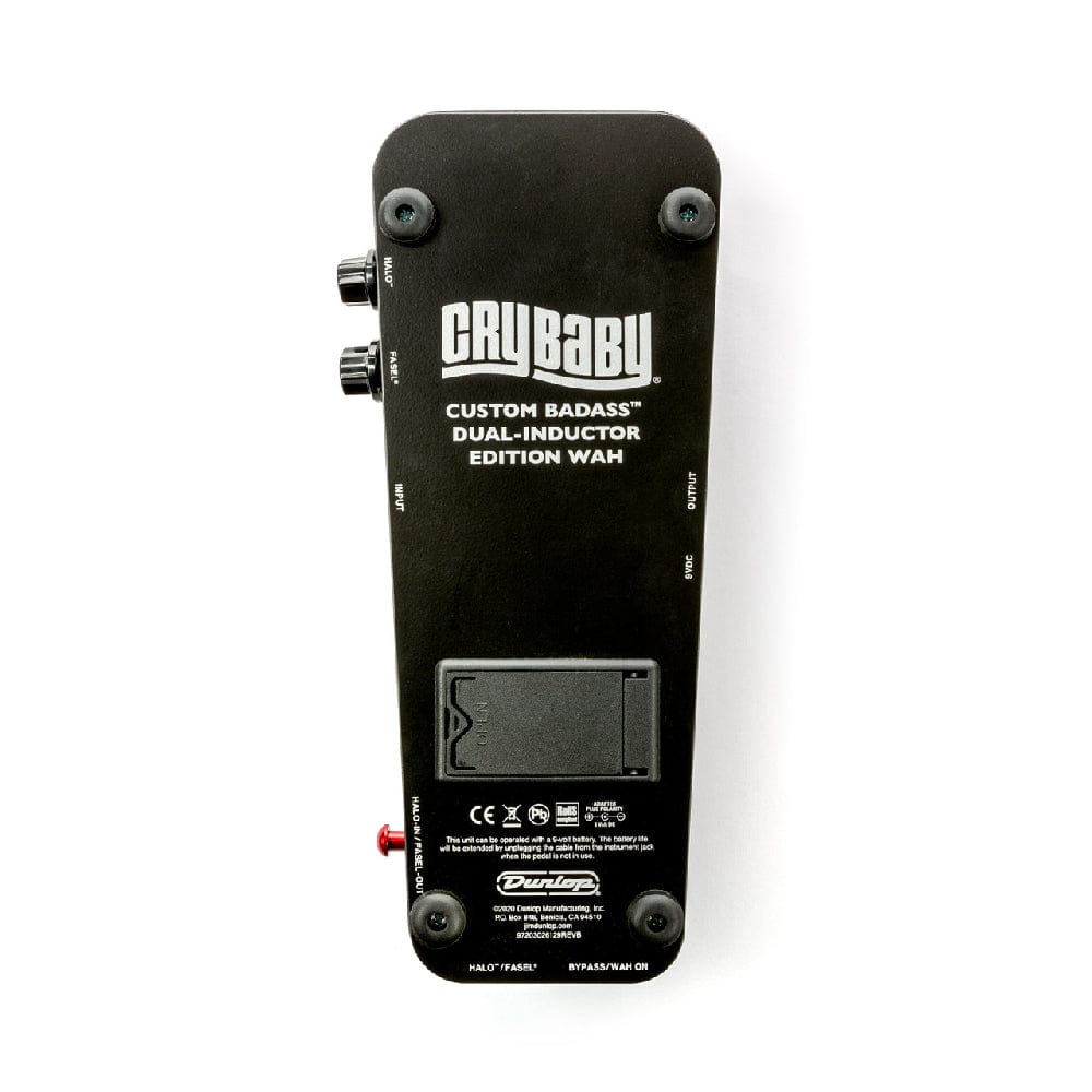 dunlop effect pedals dunlop gcb65 cry baby custom badass dual-inductor wah pedal