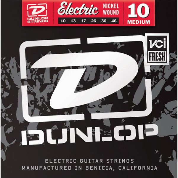 dunlop electric guitar strings dunlop nickel plated steel electric guitar strings - medium