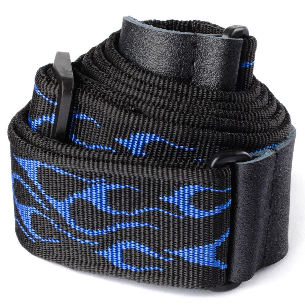 dunlop guitar straps dunlop d38-11bl classic flambe guitar strap - blue