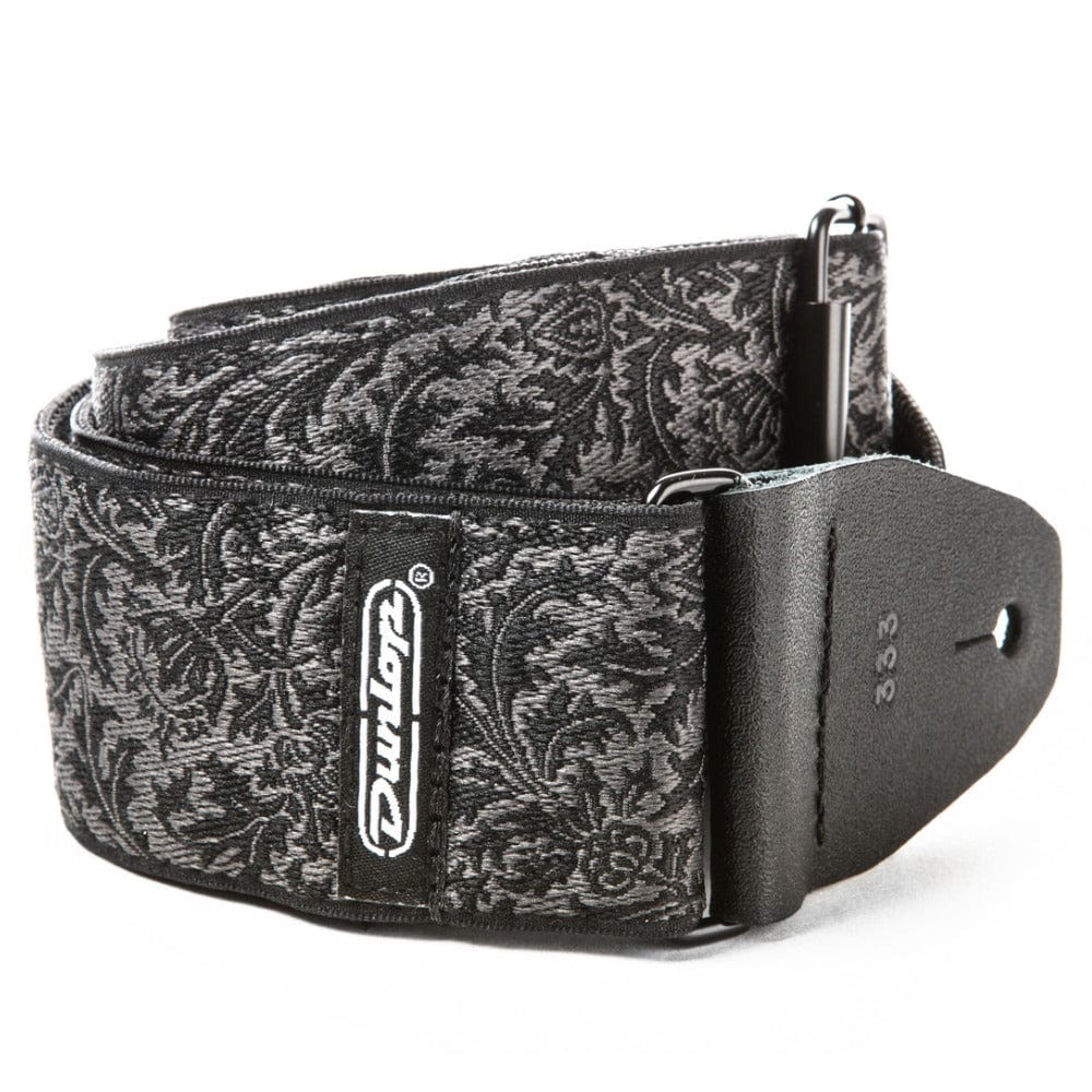 dunlop guitar straps dunlop d6714 jacquard woven black thistle guitar strap