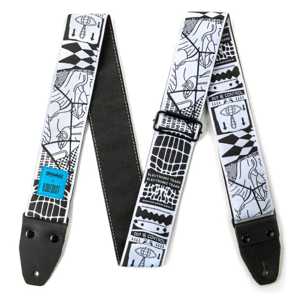 dunlop guitar straps dunlop ild07 ilovedust electronic tears guitar strap
