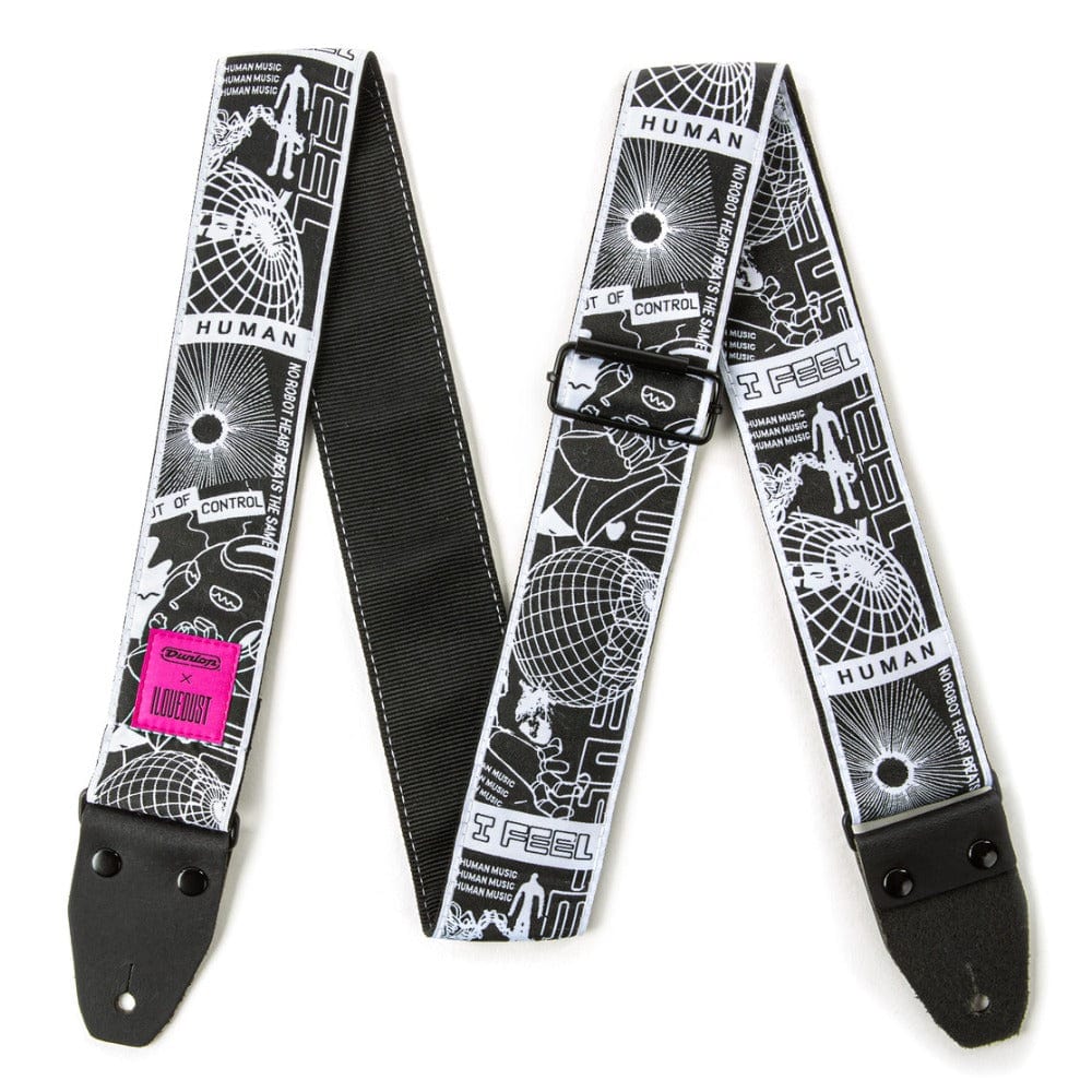 dunlop guitar straps dunlop ild11 ilovedust robot heart guitar strap