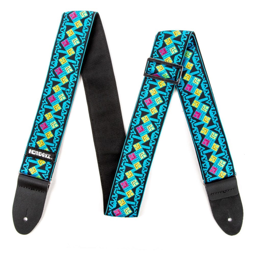 dunlop guitar straps dunlop jh14 jimi hendrix blue diamonds guitar strap