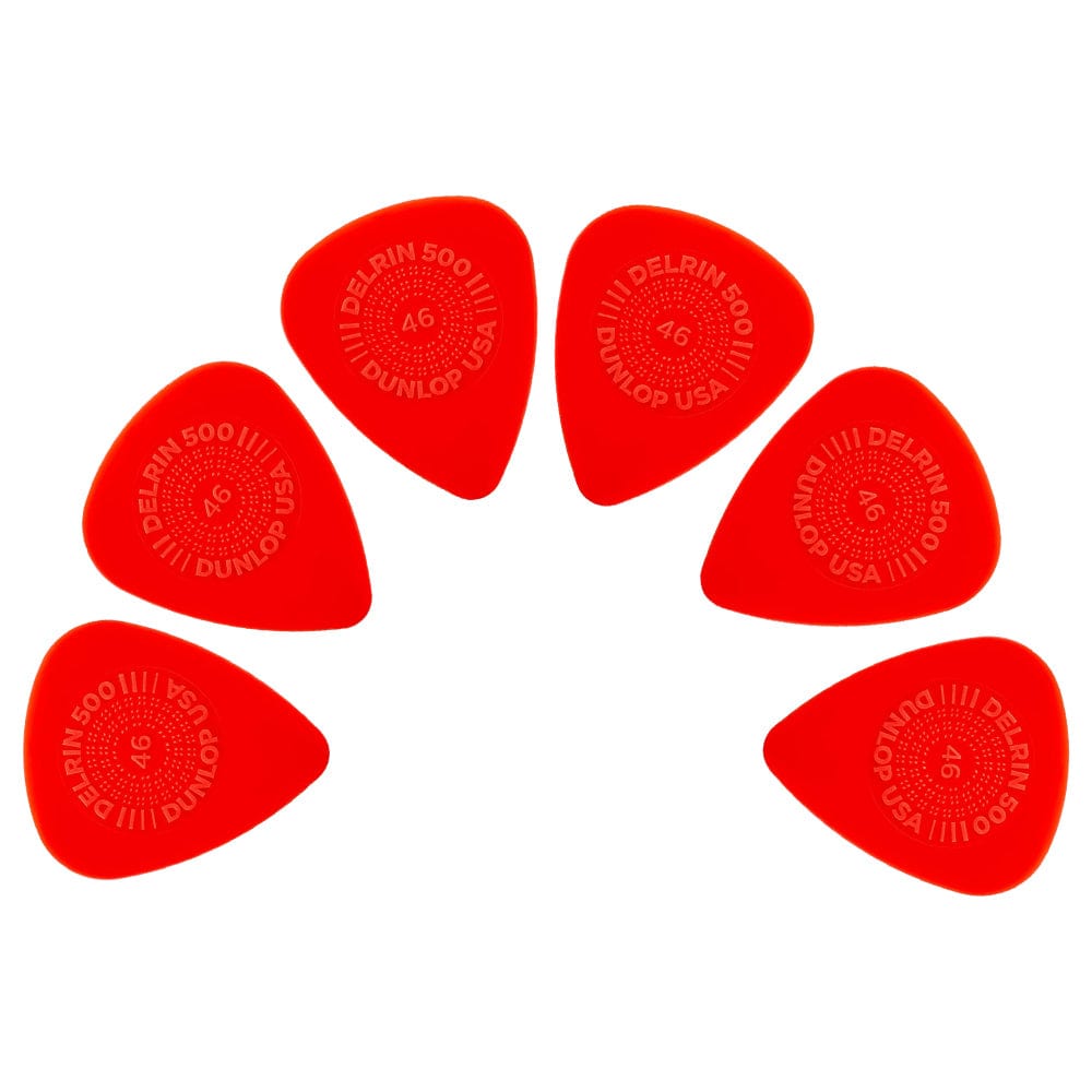 dunlop picks 0.46mm dunlop 450r prime 500 grip delrin guitar picks- pack of 6 #size_0.46mm