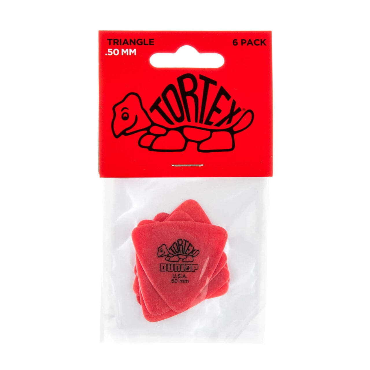 dunlop picks 0.50mm dunlop tortex triangle guitar picks - set of 6