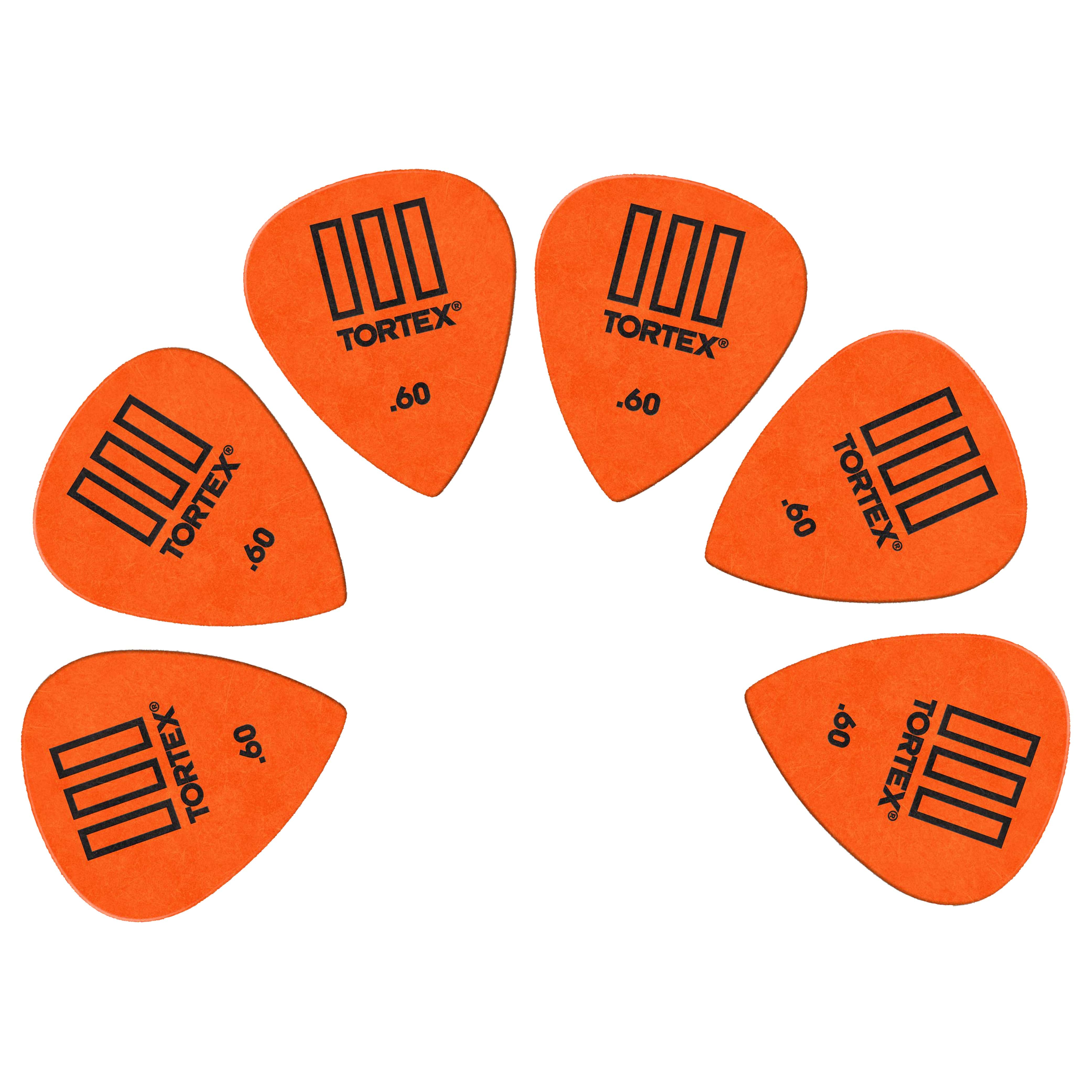 dunlop picks 0.60mm dunlop 4620 tortex iii guitar picks - pack of 6 #size_0.60mm