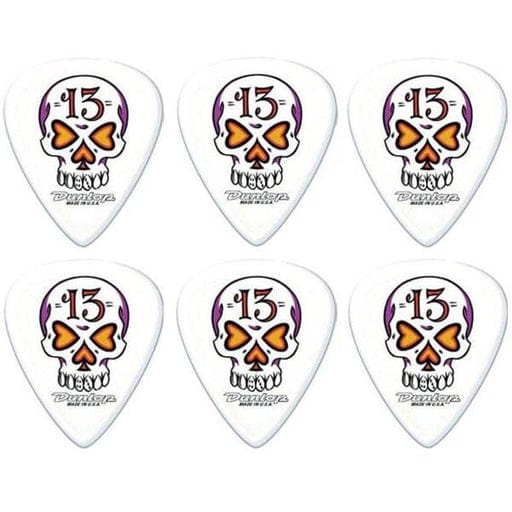 dunlop picks 0.60mm dunlop bl02r blackline skull guitar pick - pack of 6 #gauge_0.60mm