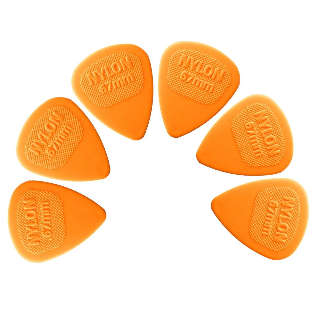 dunlop picks 0.67mm dunlop 443r nylon midi standard guitar picks - pack of 6 #gauge_0.67mm
