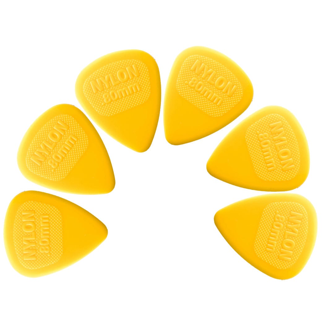 dunlop picks 0.80mm dunlop 443r nylon midi standard guitar picks - pack of 6 #gauge_0.80mm