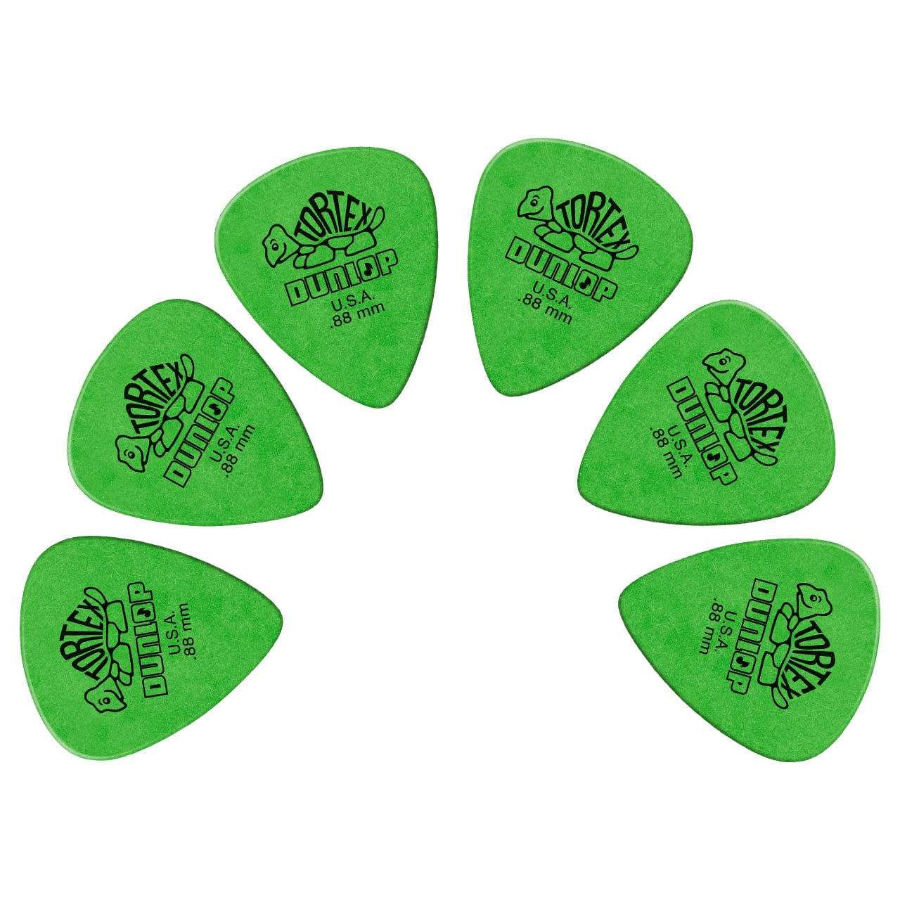 dunlop picks 0.88 mm dunlop 418r tortex standard guitar picks - set of 6