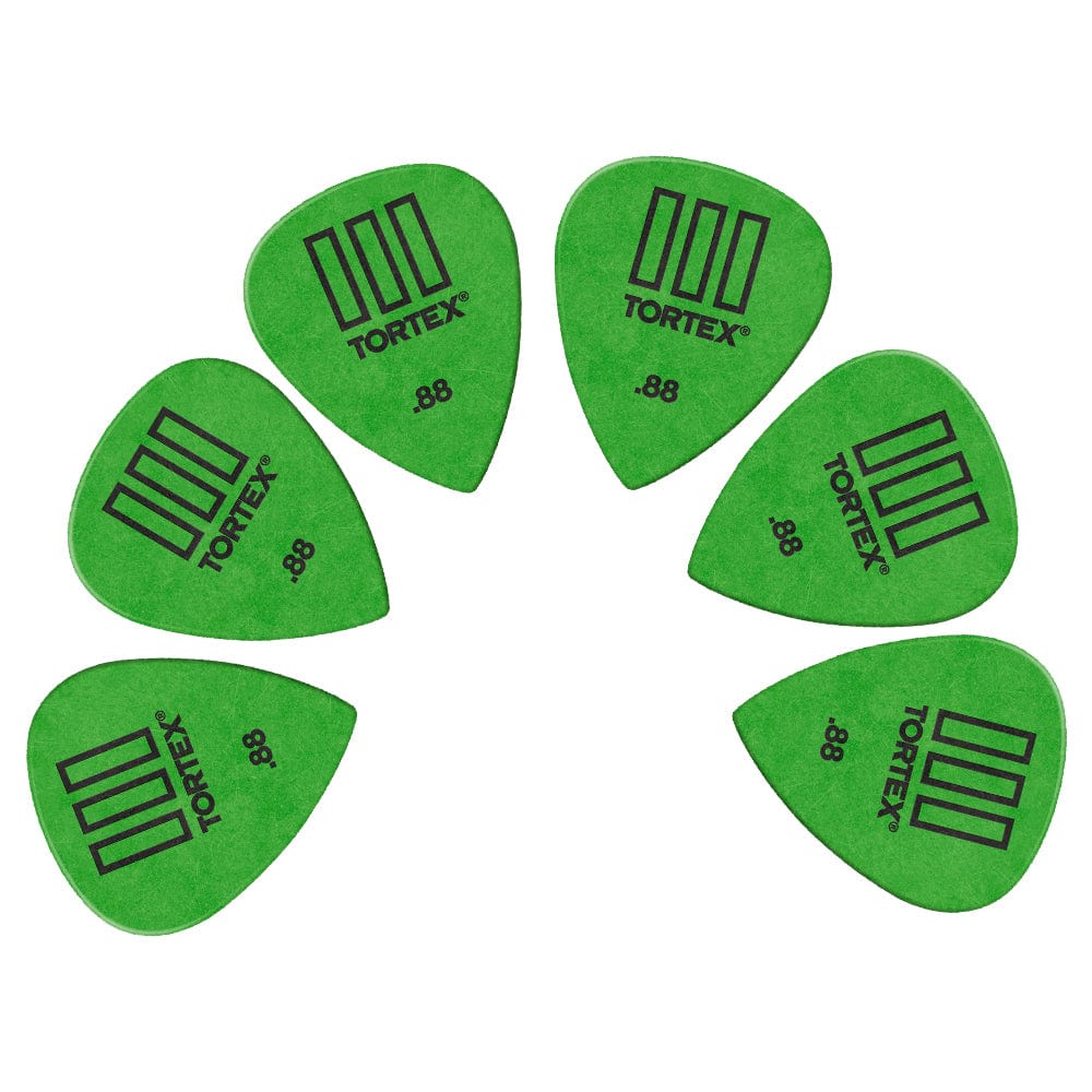 dunlop picks 0.88mm dunlop 4620 tortex iii guitar picks - pack of 6 #size_0.88mm