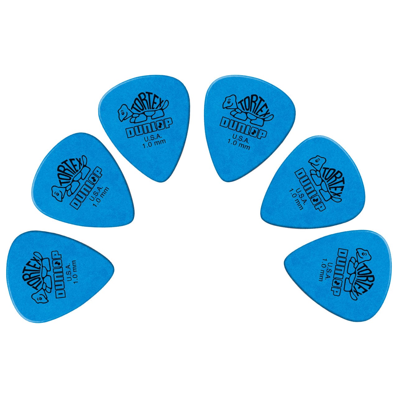 dunlop picks 1.0 mm dunlop 418r tortex standard guitar picks - set of 6