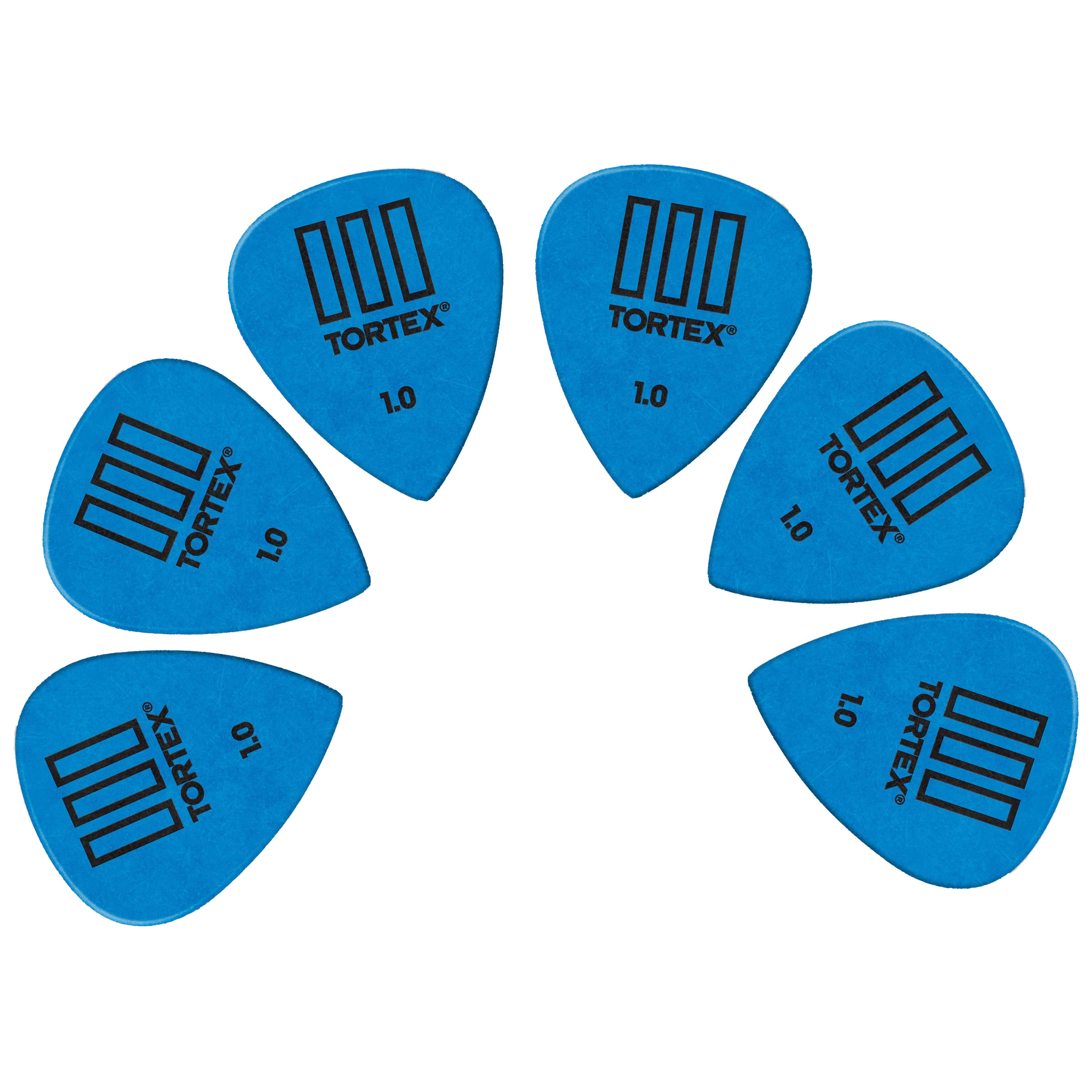 dunlop picks 1.0mm dunlop 4620 tortex iii guitar picks - pack of 6 #size_1.0mm