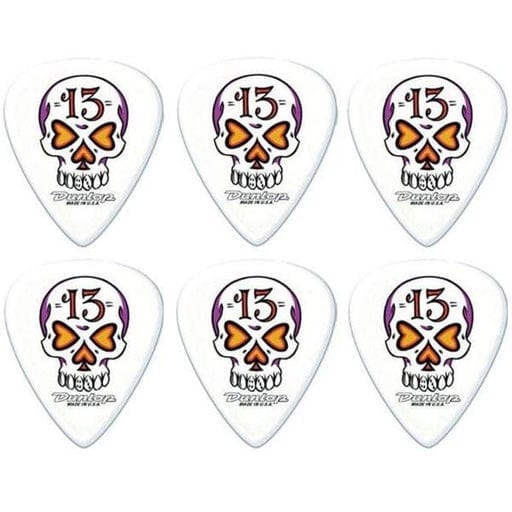 dunlop picks 1.0mm dunlop bl02r blackline skull guitar pick - pack of 6 #gauge_1.0mm