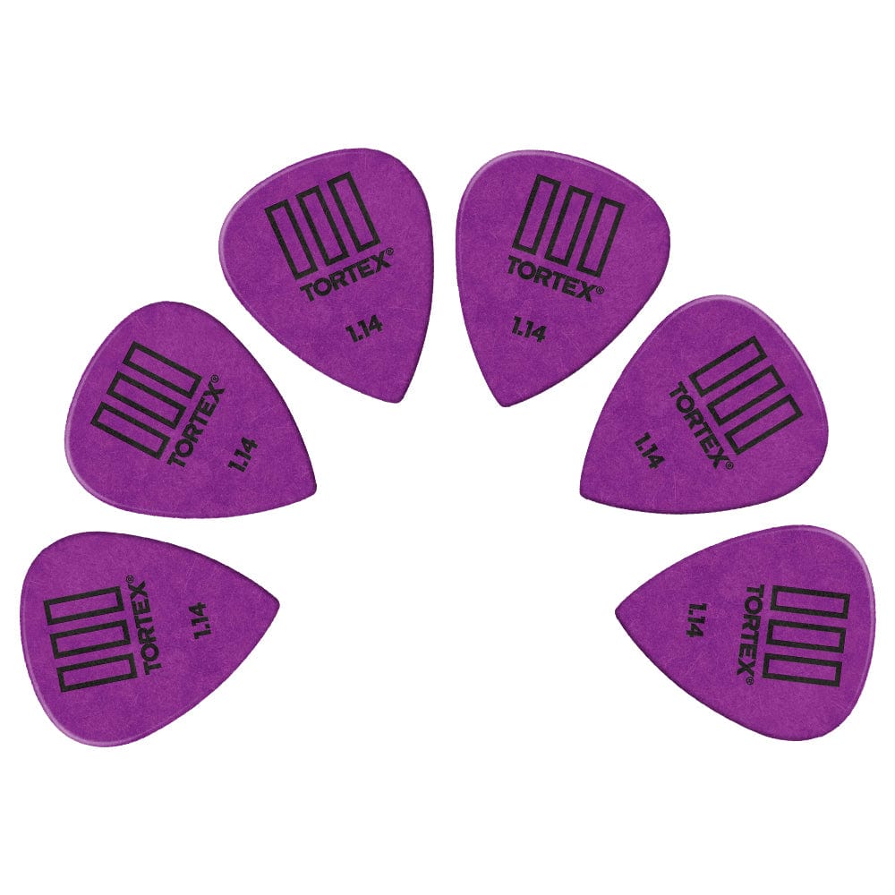 dunlop picks 1.14mm dunlop 4620 tortex iii guitar picks - pack of 6 #size_1.14mm