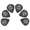 Dunlop Picks 1 mm Dunlop 482R Tortex Pitch Black Jazz Guitar Picks - Set of 6