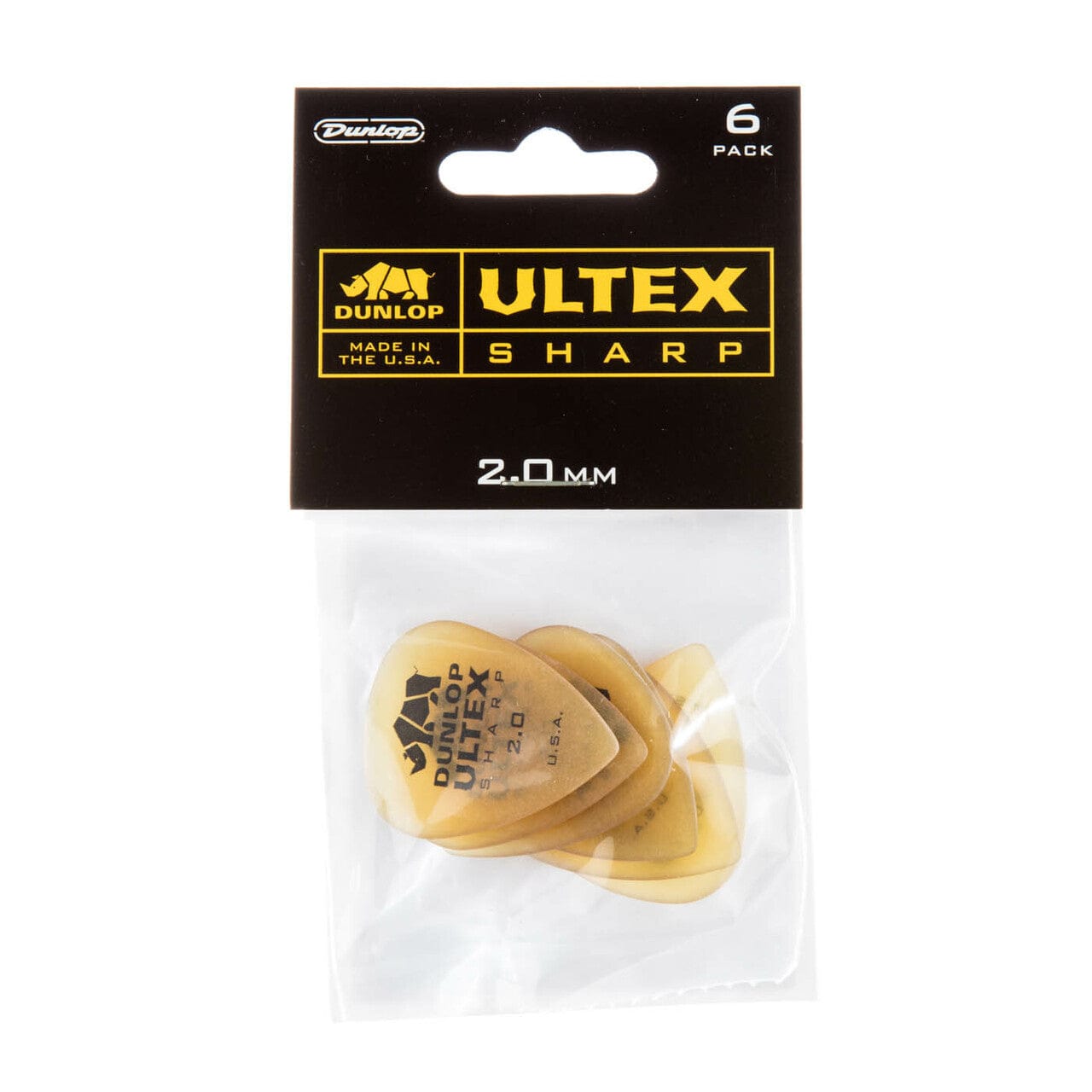 dunlop picks 2.0mm dunlop ultex sharp picks - set of 6 #gauge_2.0mm