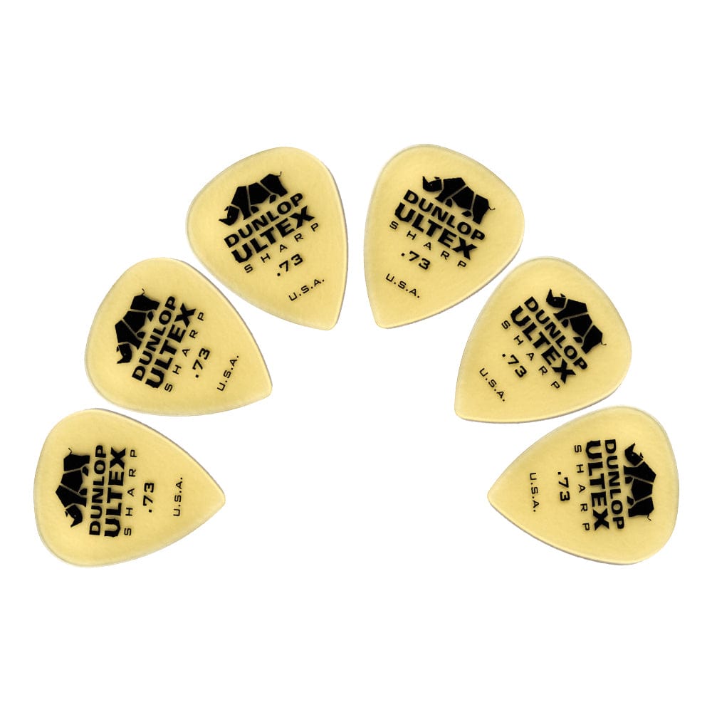 dunlop picks .73mm dunlop 433p ultex sharp guitar picks - pack of 6