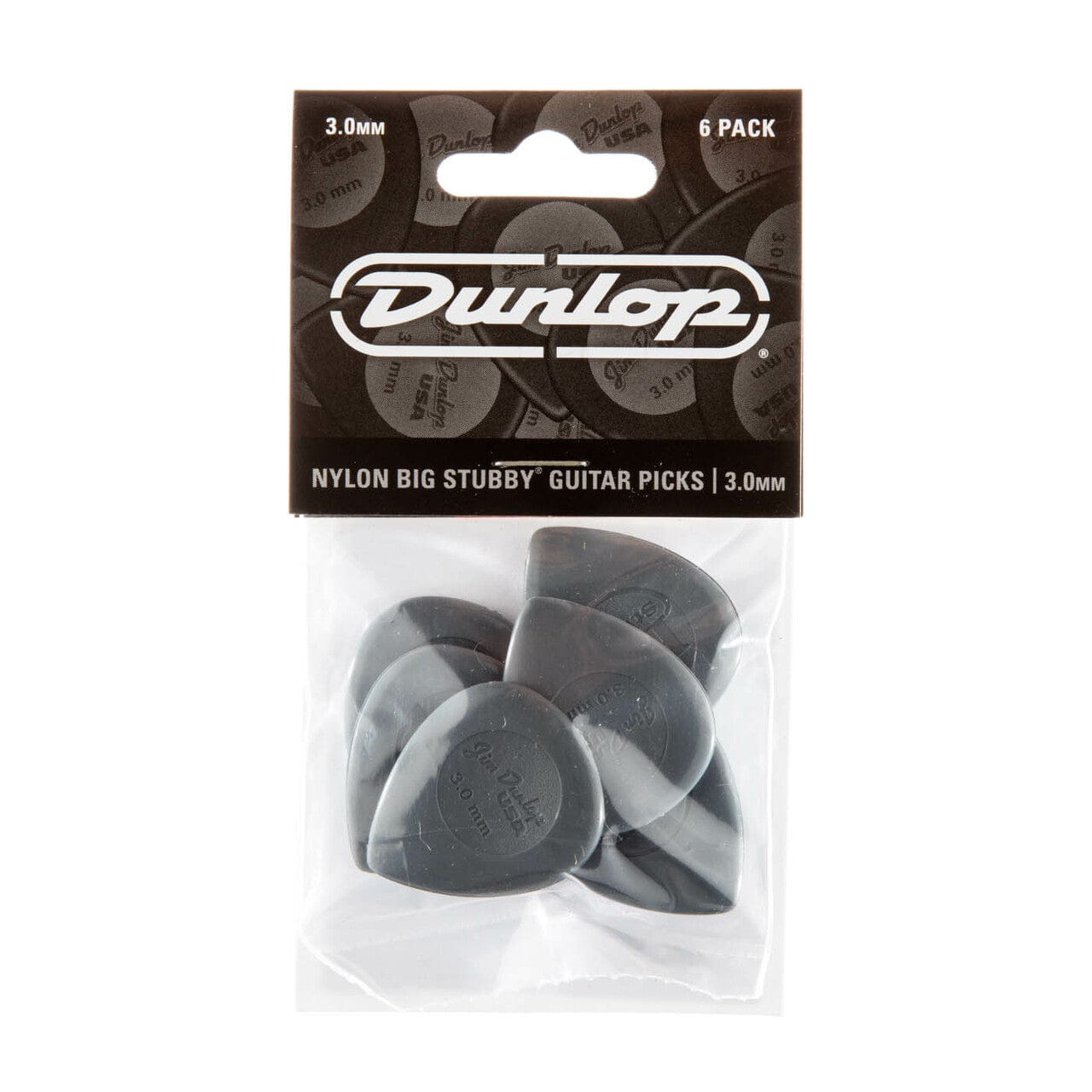 dunlop picks dunlop 4450 nylon big stubby guitar picks - set of 6 #size_3mm