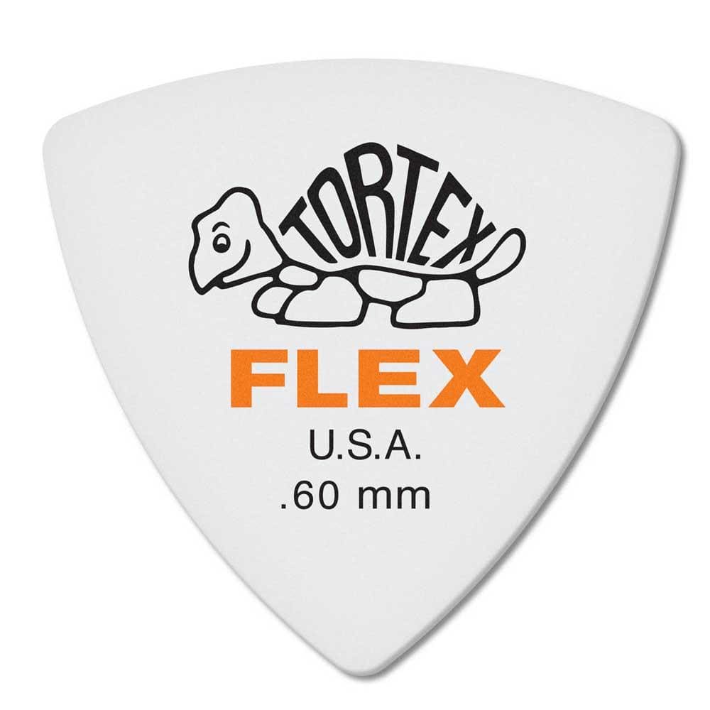 dunlop picks dunlop 456p tortex flex triangular guitar picks - pack of 6 #size_.60mm