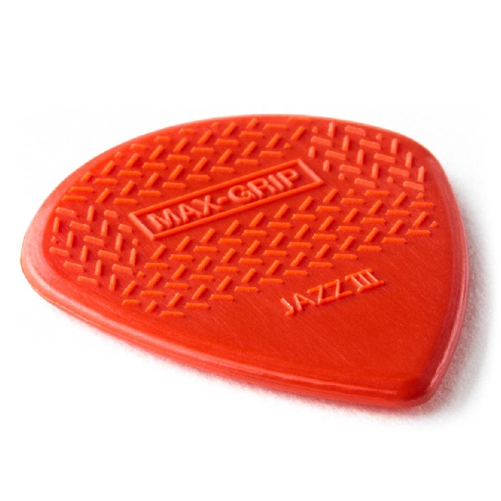 dunlop picks dunlop 471r3n nylon max grip jazz iii guitar picks - pack of 6