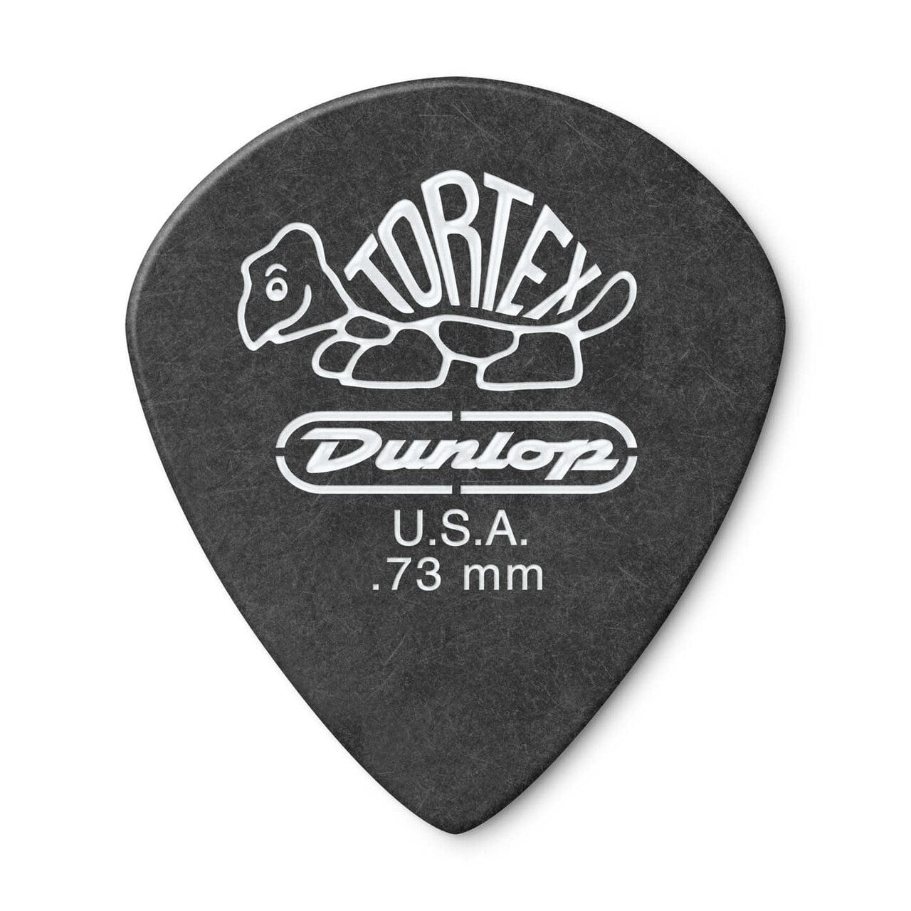 dunlop picks dunlop 482r tortex pitch black jazz guitar picks - set of 6 #gauge_0.73-mm