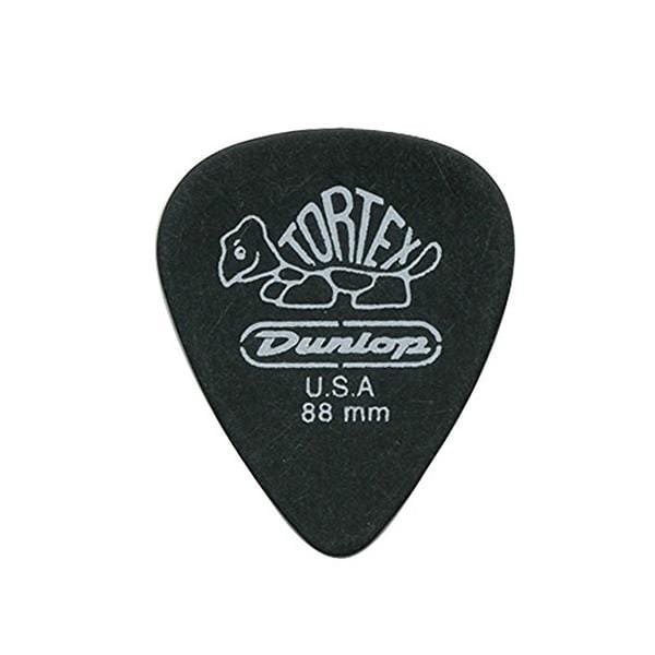 dunlop picks dunlop 488r 0.88mm tortex pitch black standard guitar pick - pack of 6