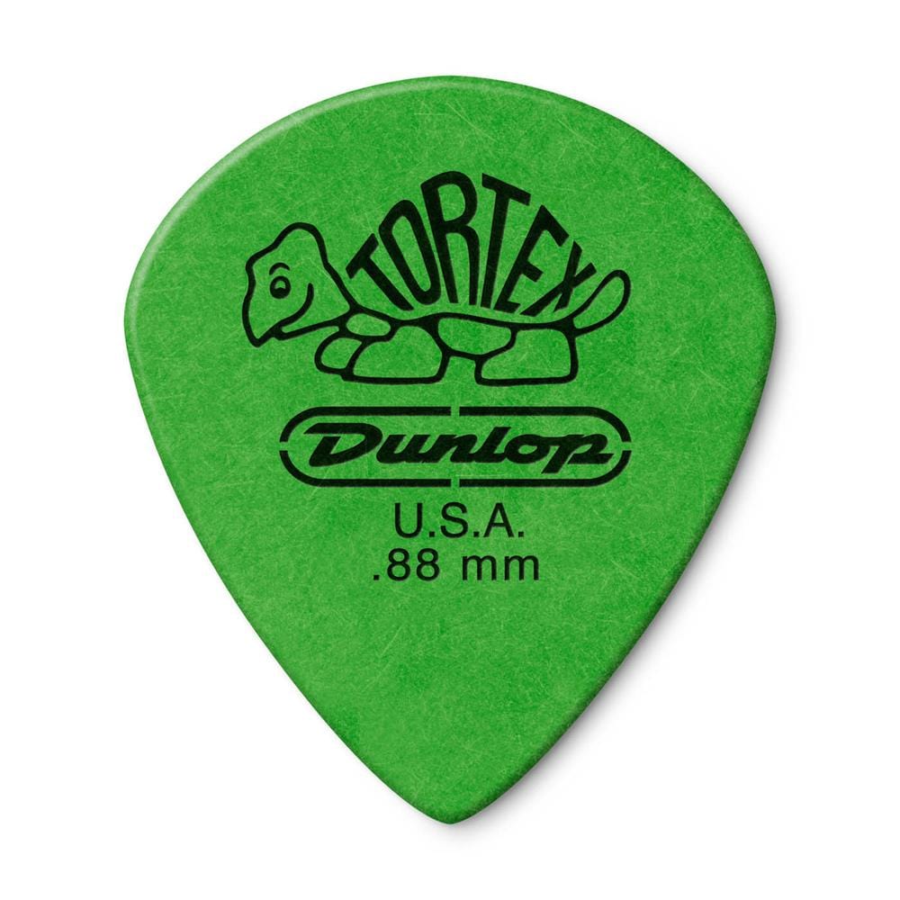 dunlop picks dunlop 498p tortex jazz iii xl guitar picks - green - pack of 6