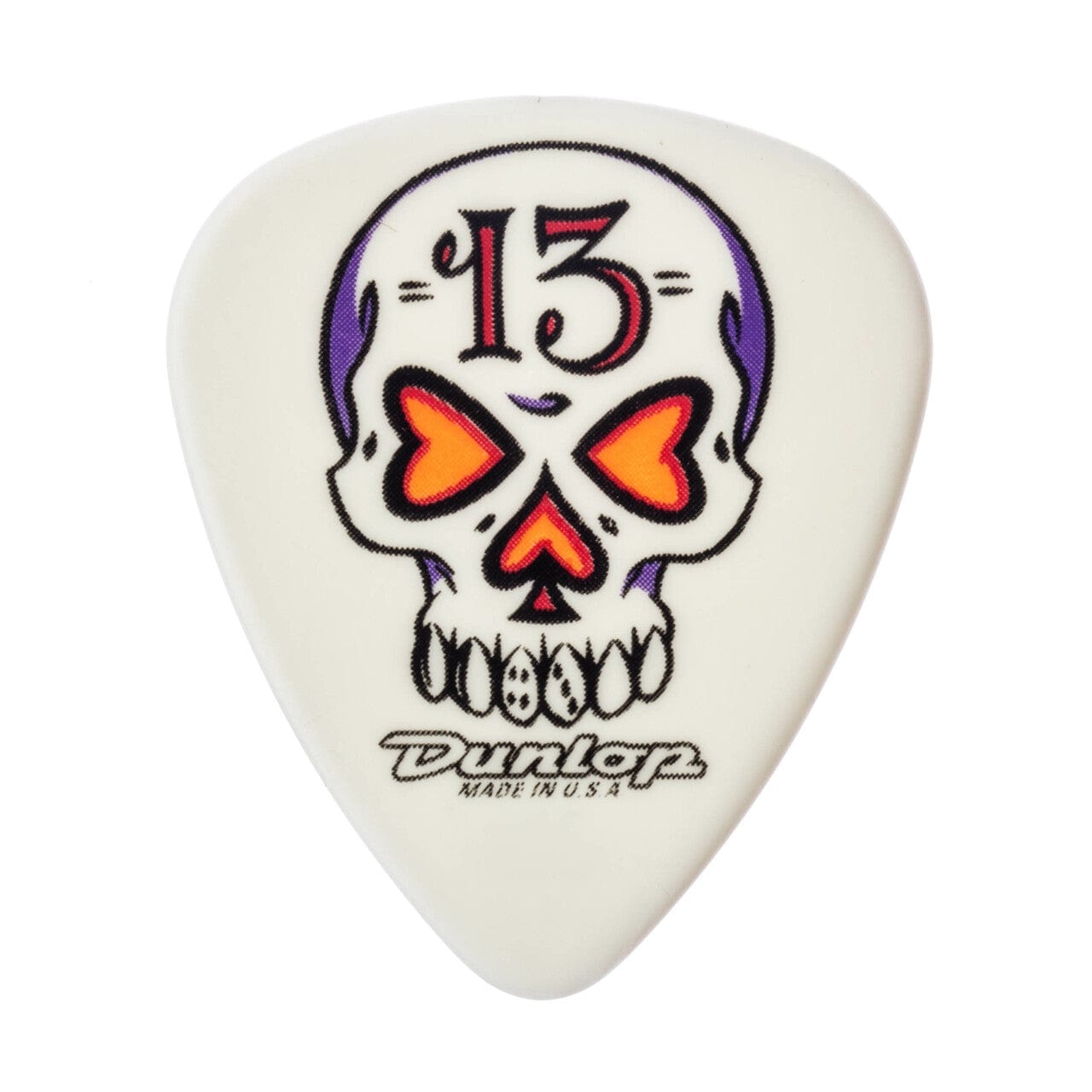 dunlop picks dunlop bl02r blackline skull guitar pick - pack of 6