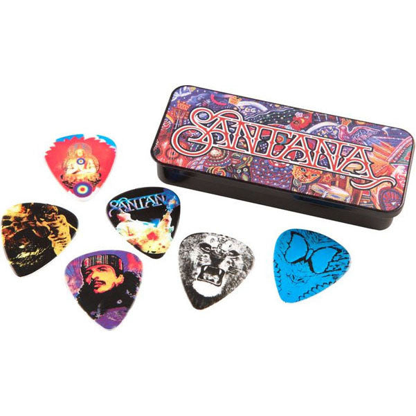 dunlop picks dunlop carlos santana pick tin with 6 picks