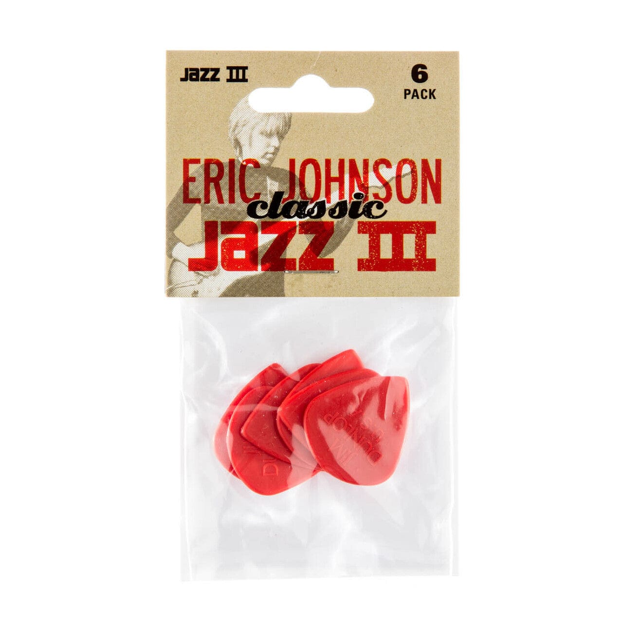 dunlop picks dunlop eric johnson classic jazz iii picks - pack of 6