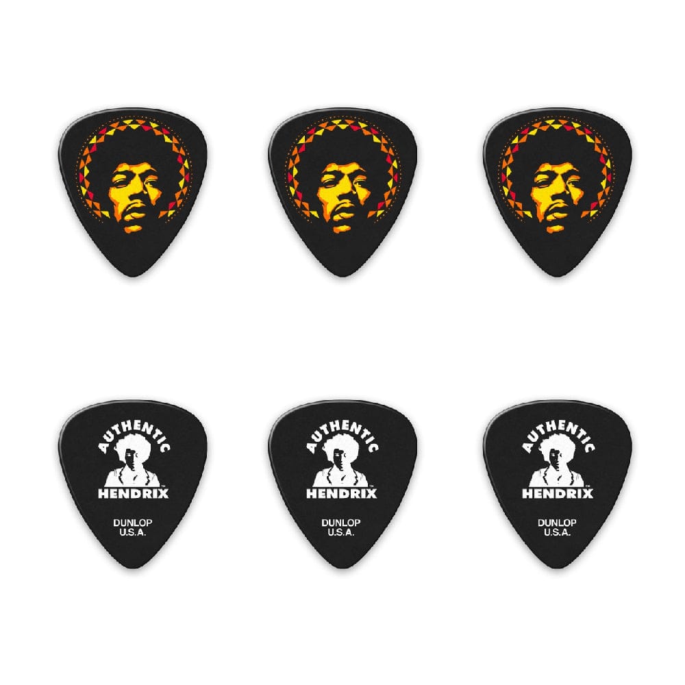 dunlop picks dunlop jimi hendrix 69 psych series aura mandala guitar pick - pack of 6