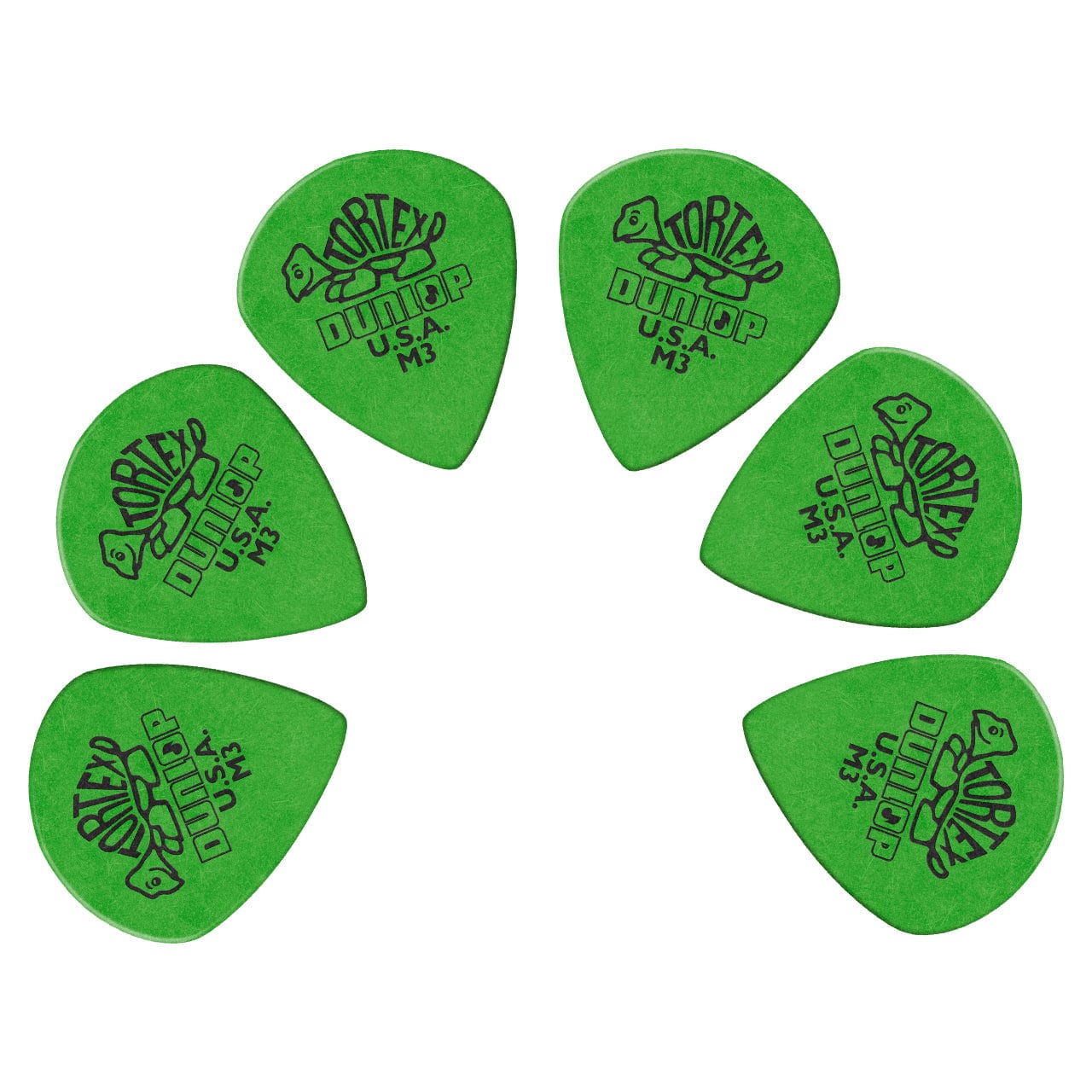 dunlop picks m3 dunlop tortex jazz guitar pick - set of 6