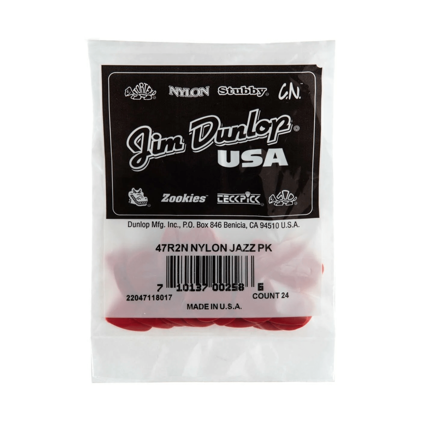 dunlop picks pack of 24 picks dunlop 47r2n 1.18mm nylon jazz ii guitar pick #size:_pack-of-24-picks