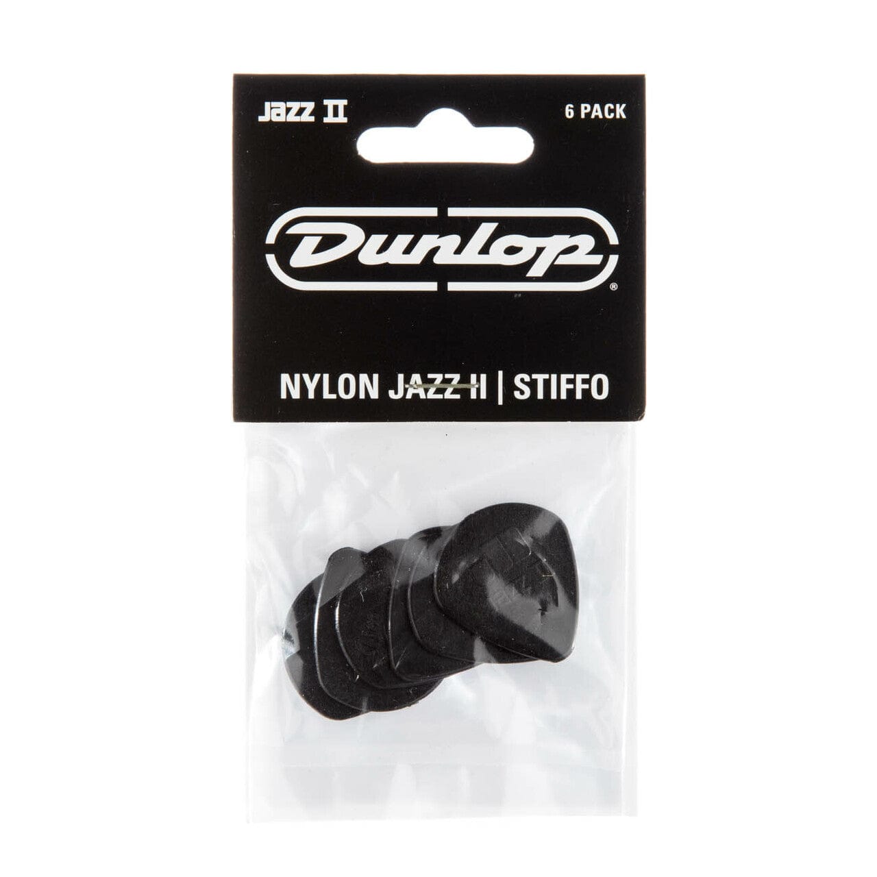 Dunlop Picks Pack of 6 Picks Dunlop 47R2S 1.18mm Nylon Jazz II Guitar Pick