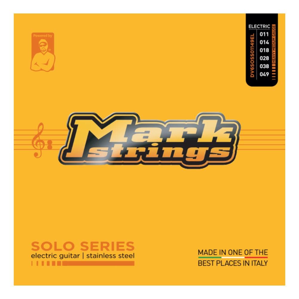 dv mark electric guitar strings .011 - .049 dv mark solo series stainless steel heavy medium gauge electric guitar string set