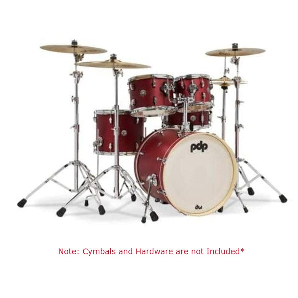dw drum workshop acoustic drum kits cherry stain dw drum workshop pdp spectrum series 20bd 5-peice shell pack acoustic drum set #color_cherry-stain