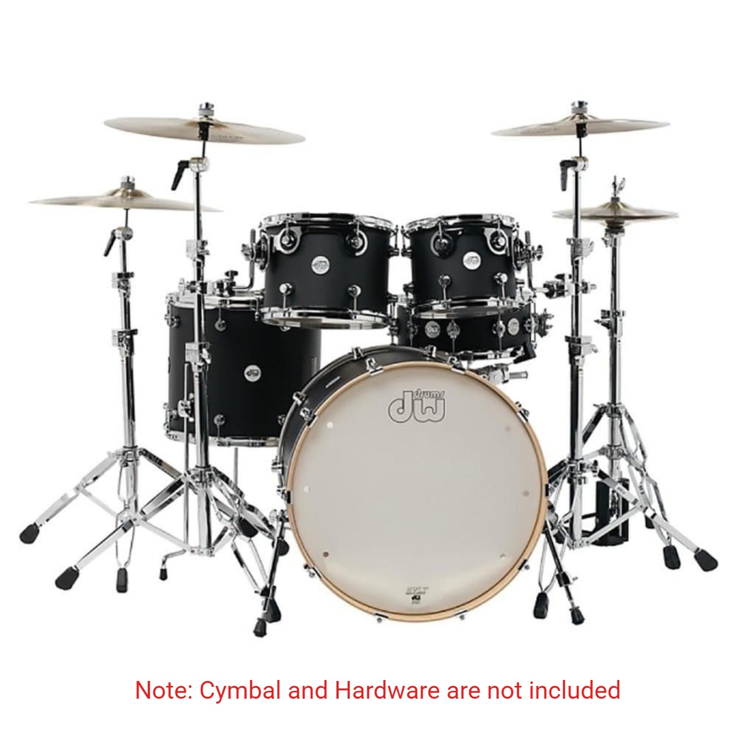 Dw Drum Workshop Acoustic Drum Kits Dw Drum Workshop Design Series 5-Piece Shell Pack BD22 Acoustic Drum Set #color_black-satin