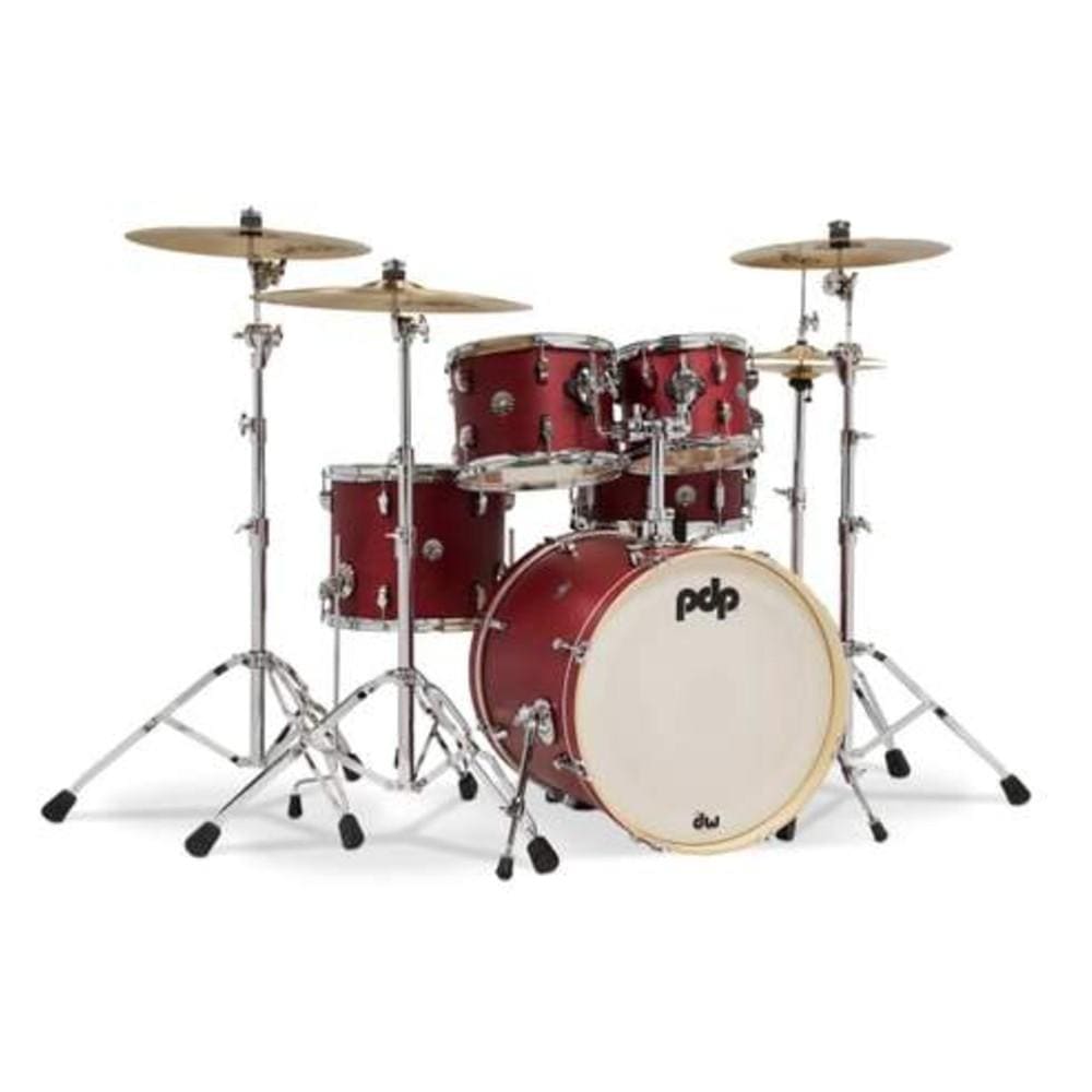 dw drum workshop acoustic drum kits dw drum workshop pdp spectrum series 20bd 5-peice shell pack acoustic drum set #color_cherry-stain