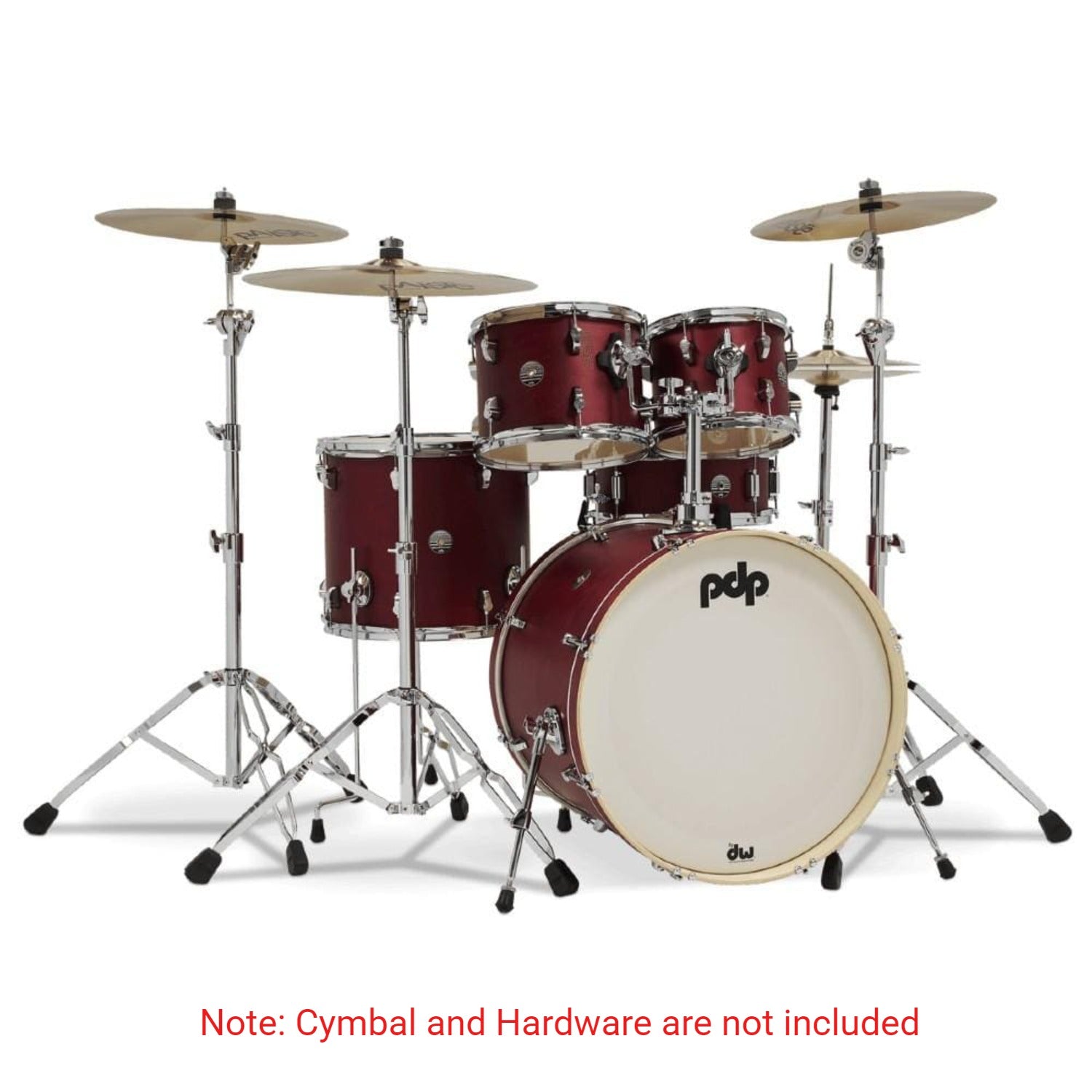 Dw Drum Workshop Acoustic Drum Kits Dw Drum Workshop PDP Spectrum Series 22BD 5-Peice Shell Pack Acoustic Drum Set #color_cherry-stain