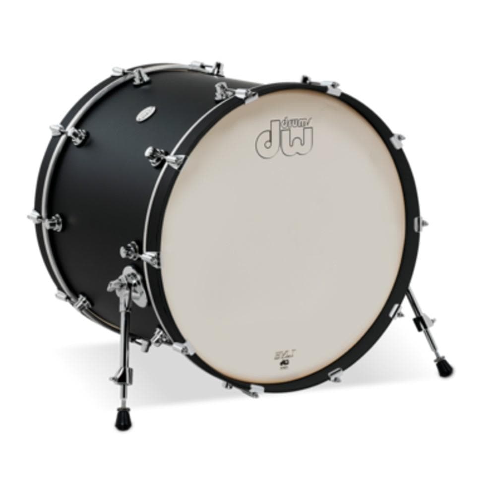 dw drum workshop bass drums dw drum workshop ddlm1822kkbl 18x22 add-on bass drum- black stain