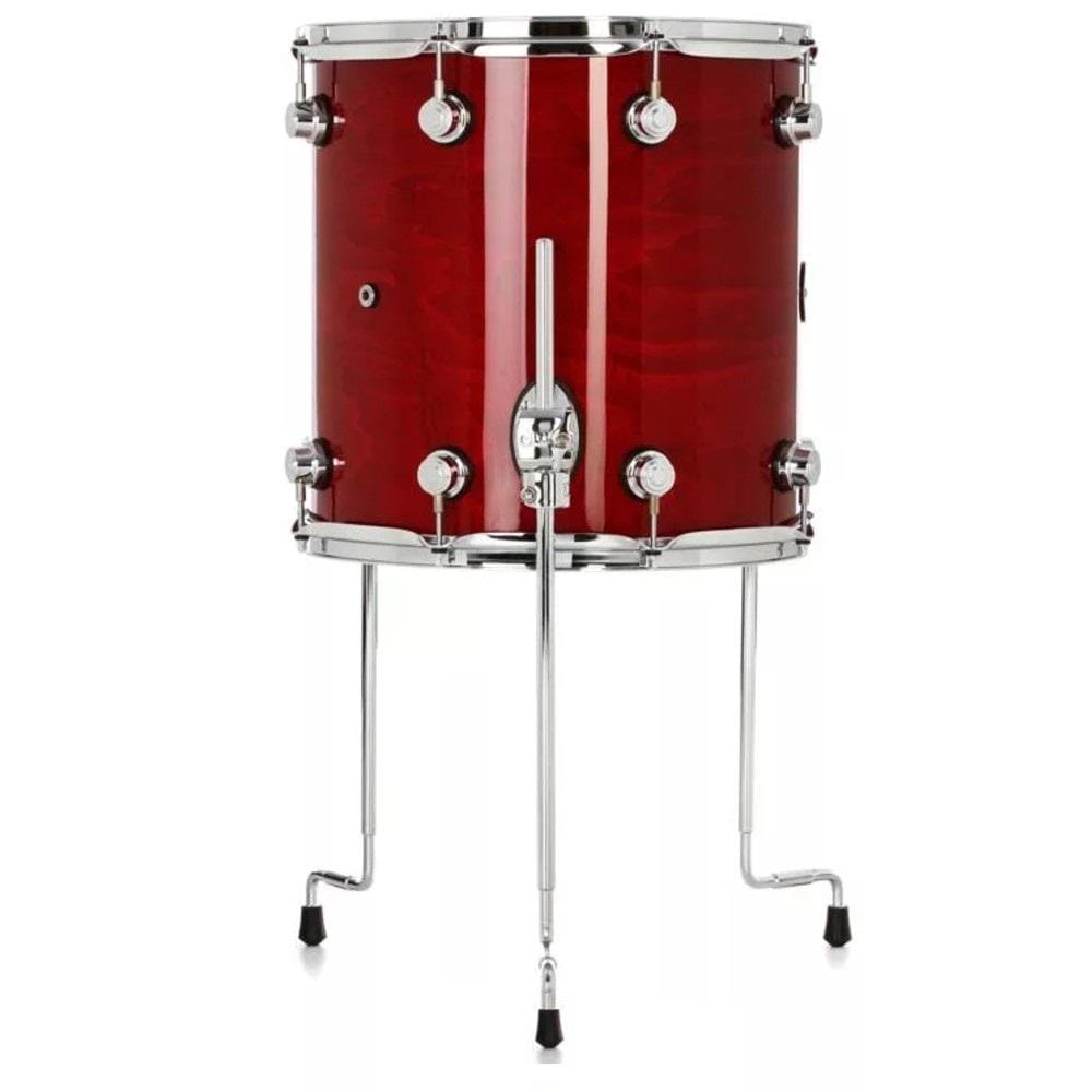 dw drum workshop floor tom-toms dw drum workshop performance series floor tom with legs #size_14x14-inch,color_cherry-stain